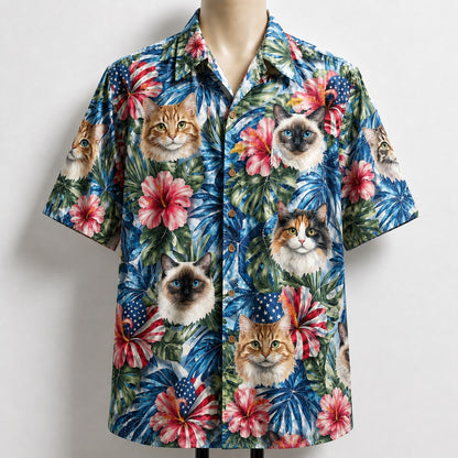 Cat America 4th July 250 Years Anniversary Premium Unisex Hawaiian Shirt For Men and Women