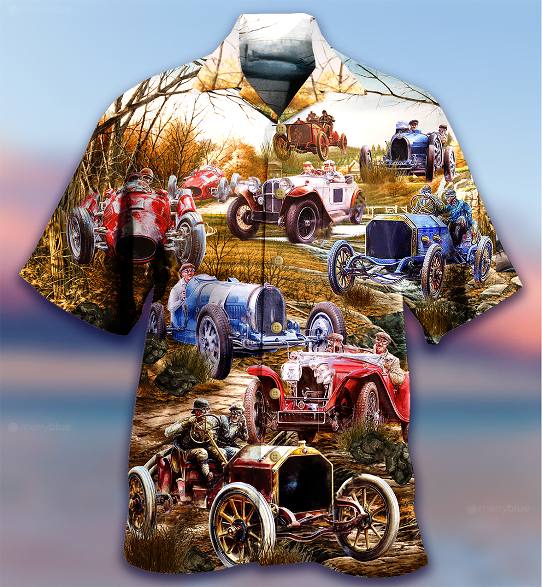 Car Old Vintage - Hawaiian Shirt 