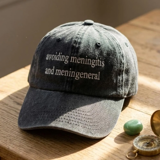 Meningeneral Funny Quotes Baseball Hat Embroidered Premium Baseball Wash Cap