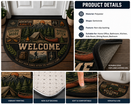 Mountain Calling Welcome Mat - Hiking & Forest Adventure Doormat - 5to9vibe