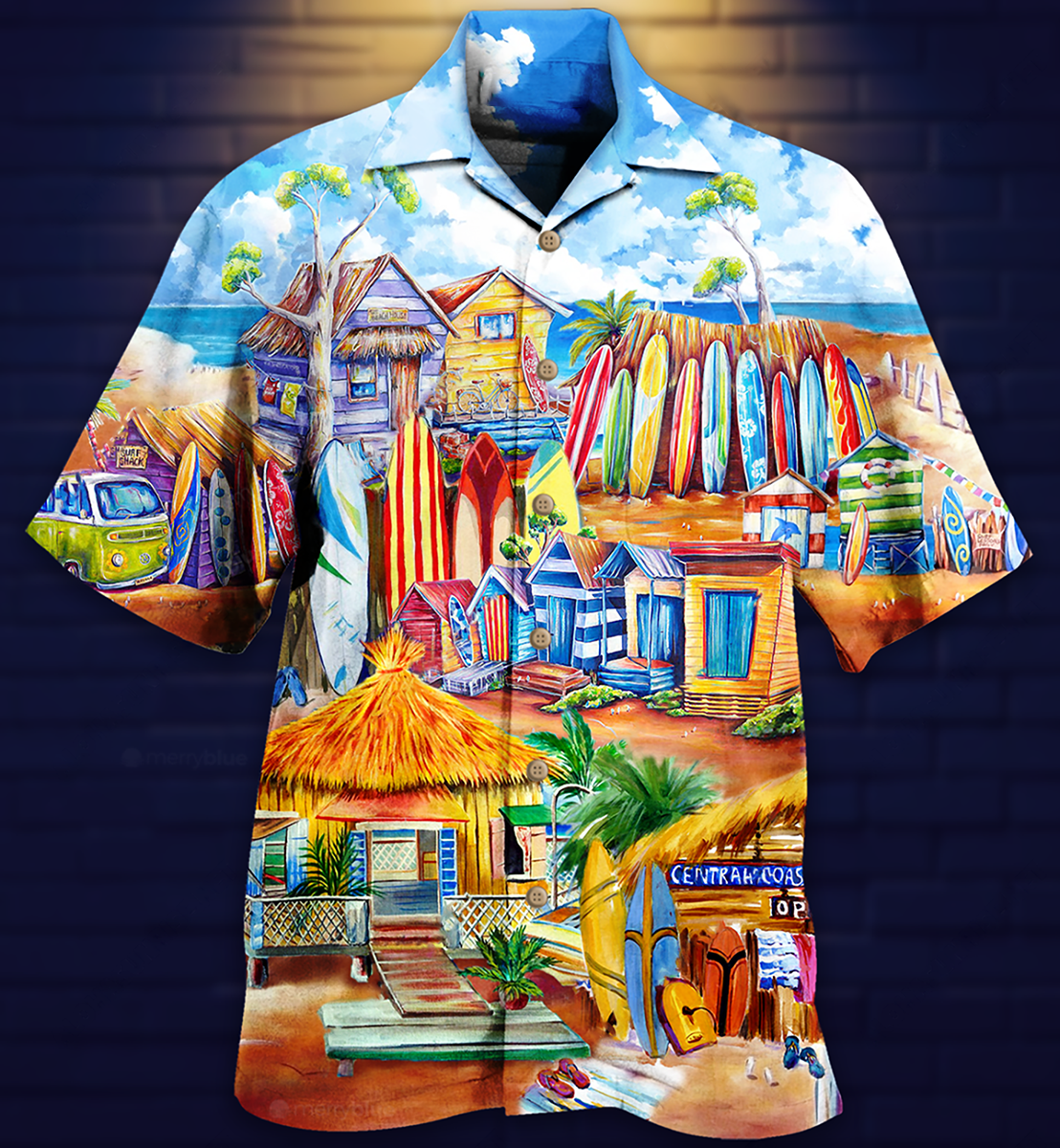 Surfing Store And Beach - Hawaiian Shirt 