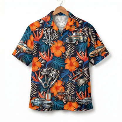 Mechanic America 4th July 250 Years Anniversary Premium Unisex Hawaiian Shirt For Men and Women