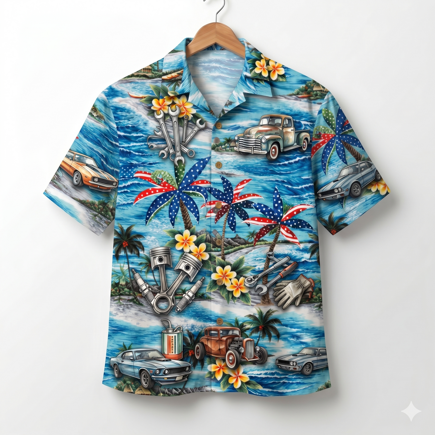 Mechanic America 4th July 250 Years Anniversary Premium Unisex Hawaiian Shirt For Men and Women