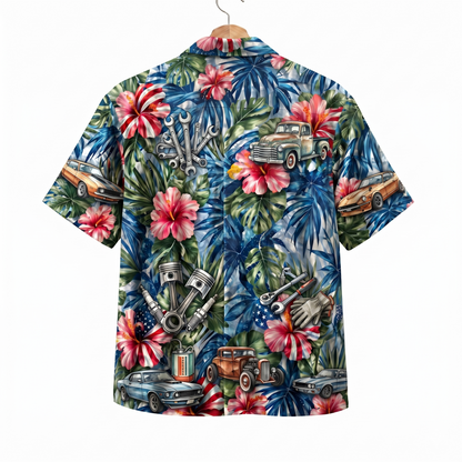 Mechanic America 4th July 250 Years Anniversary Premium Unisex Hawaiian Shirt For Men and Women