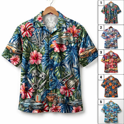 Mechanic America 4th July 250 Years Anniversary Premium Unisex Hawaiian Shirt For Men and Women