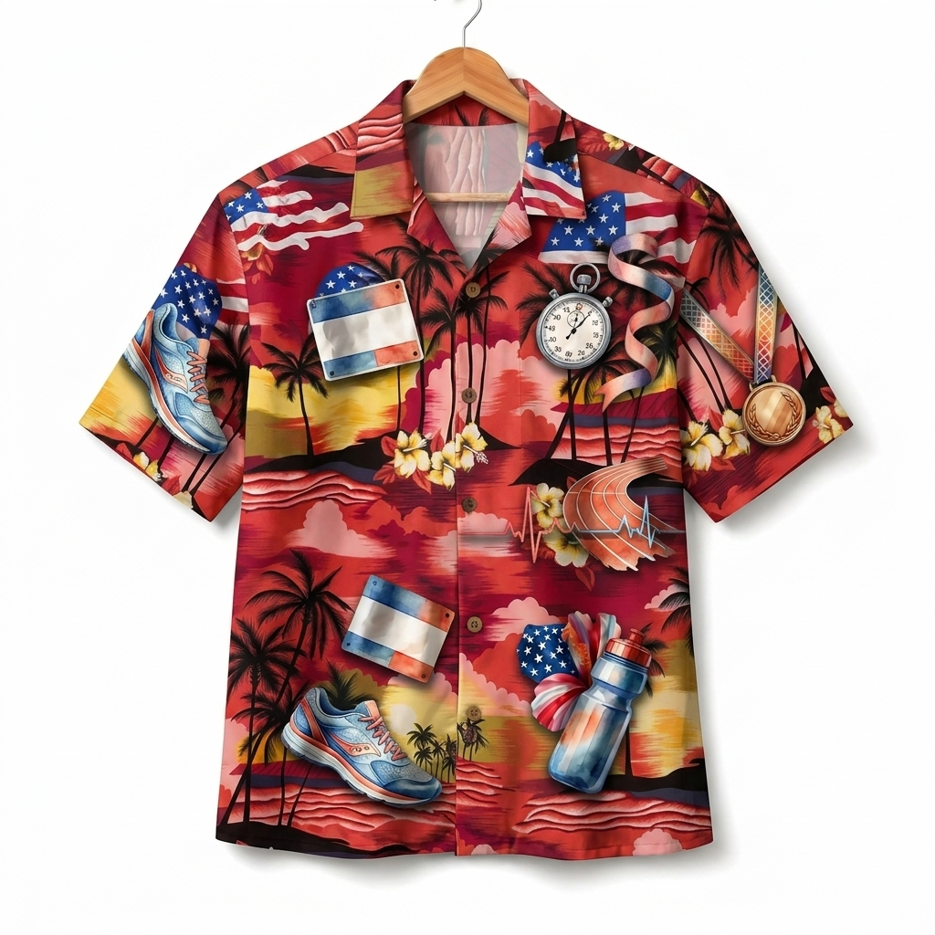 Running America 4th July 250 Years Anniversary Premium Unisex Hawaiian Shirt For Men and Women