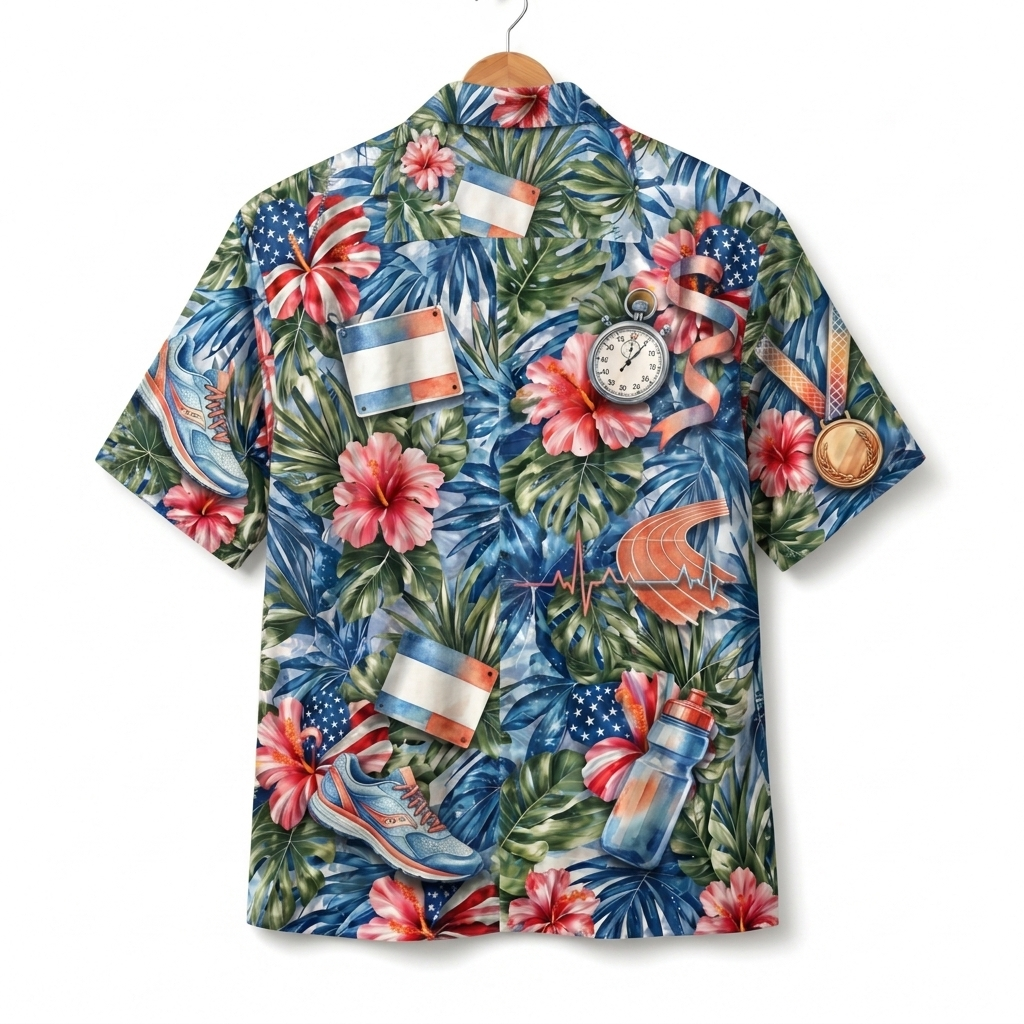 Running America 4th July 250 Years Anniversary Premium Unisex Hawaiian Shirt For Men and Women