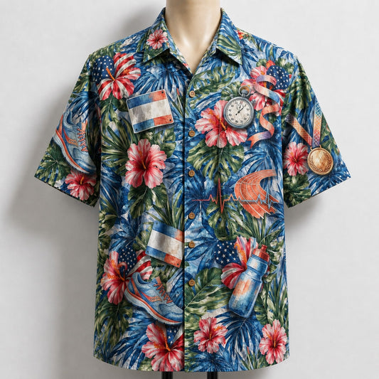 Running America 4th July 250 Years Anniversary Premium Unisex Hawaiian Shirt For Men and Women