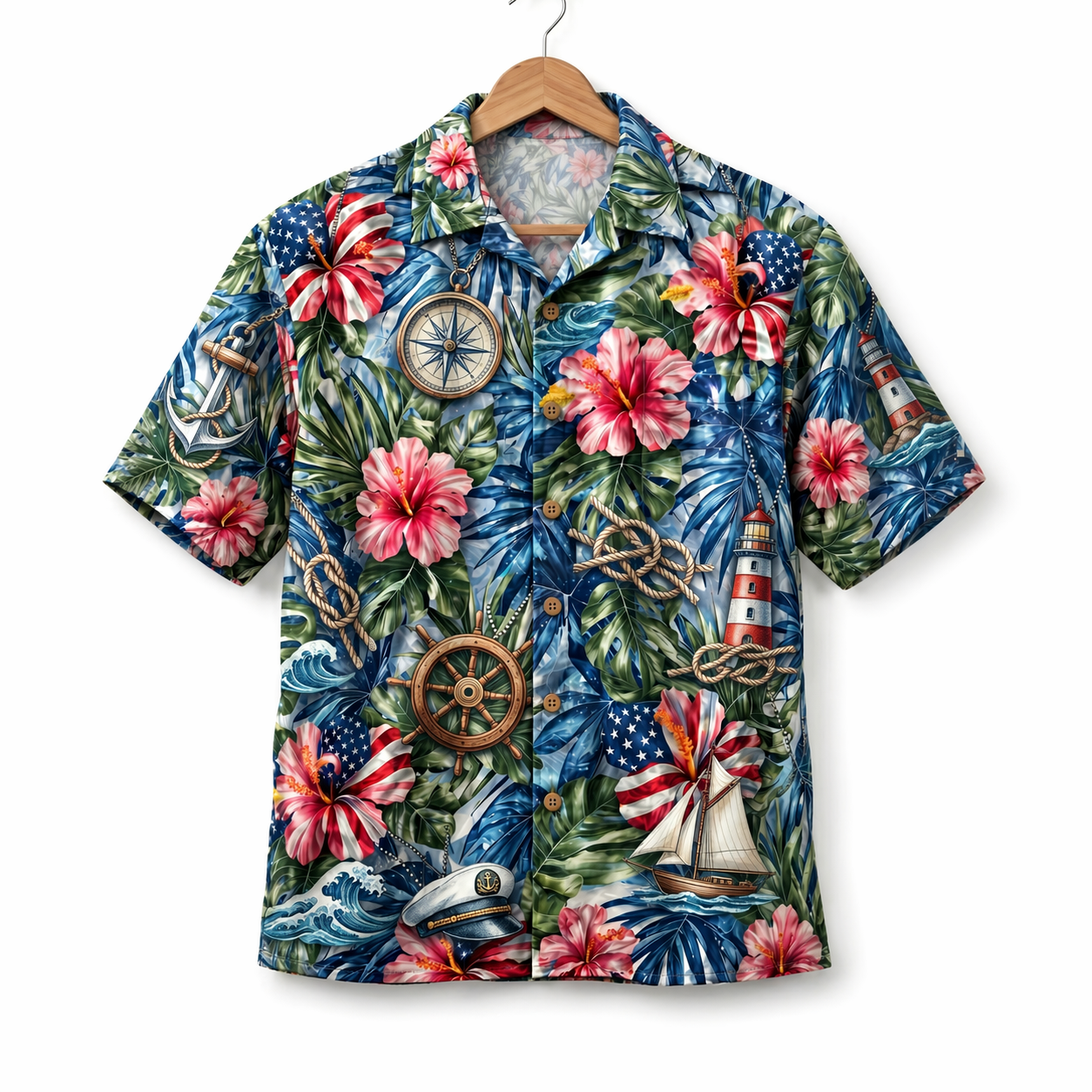 Sailing America 4th July 250 Years Anniversary Premium Unisex Hawaiian Shirt For Men and Women