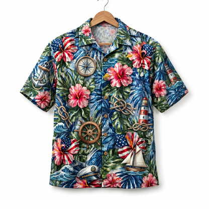 Sailing America 4th July 250 Years Anniversary Premium Unisex Hawaiian Shirt For Men and Women