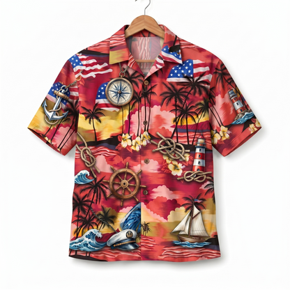 Sailing America 4th July 250 Years Anniversary Premium Unisex Hawaiian Shirt For Men and Women