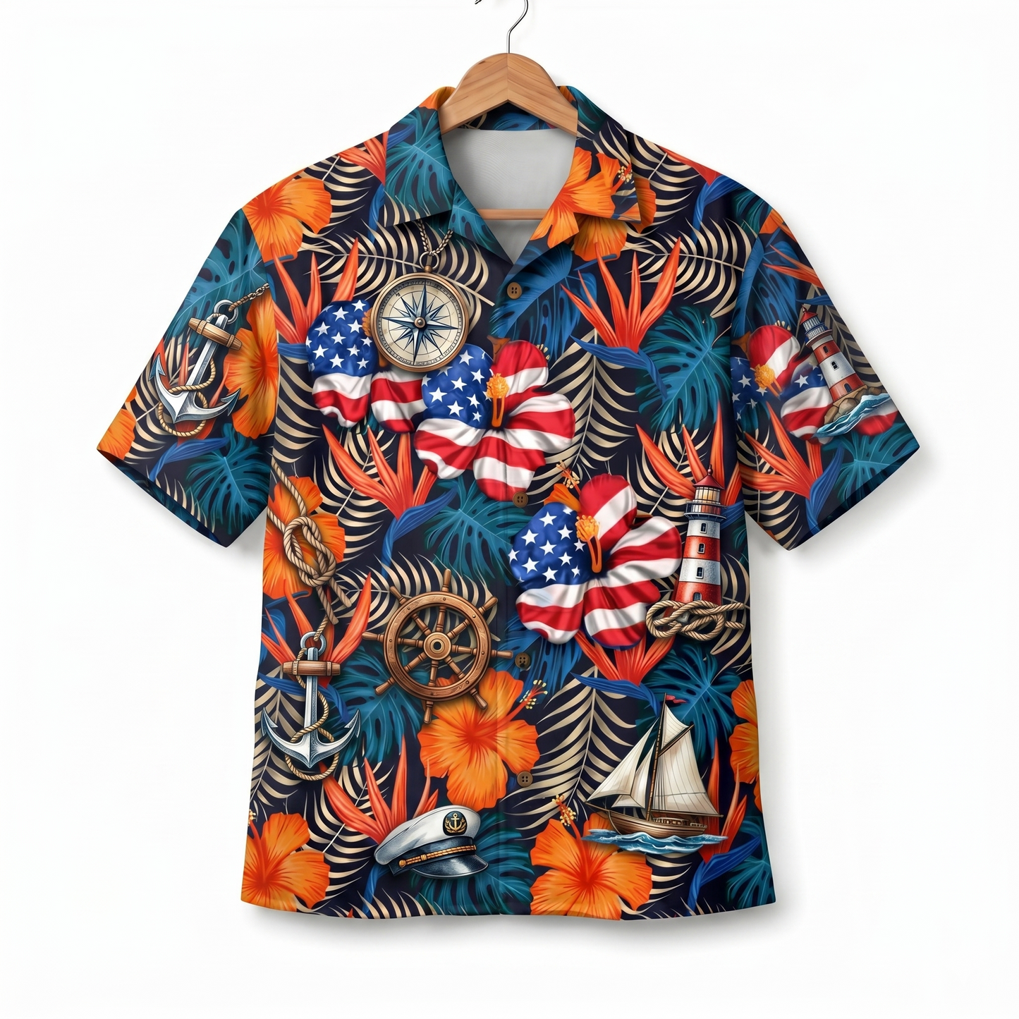 Sailing America 4th July 250 Years Anniversary Premium Unisex Hawaiian Shirt For Men and Women