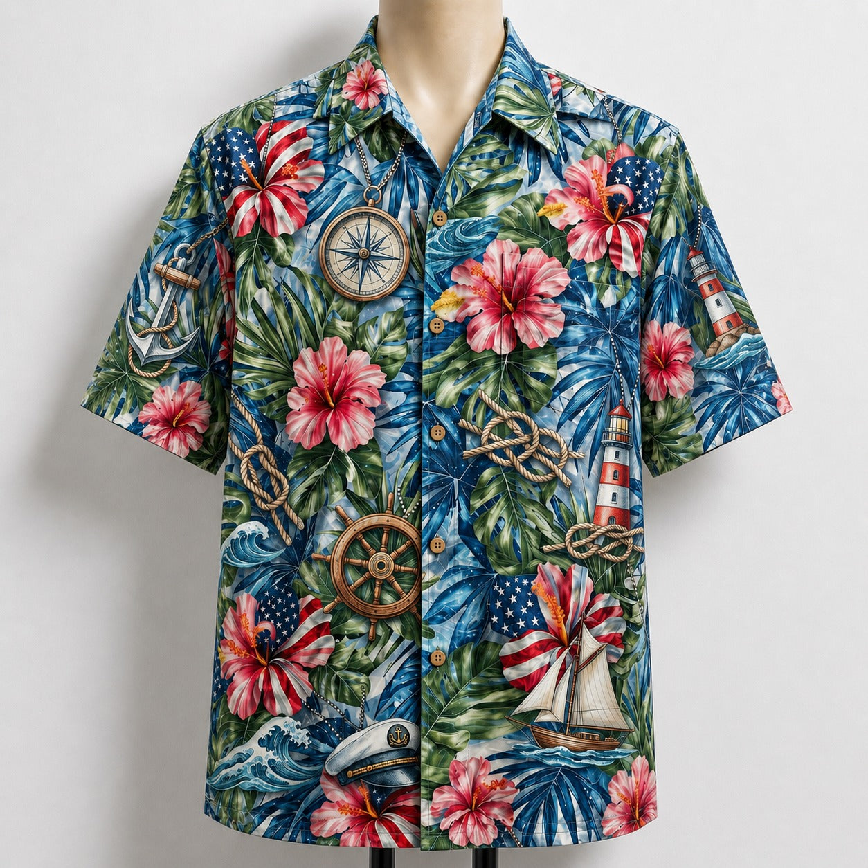 Sailing America 4th July 250 Years Anniversary Premium Unisex Hawaiian Shirt For Men and Women
