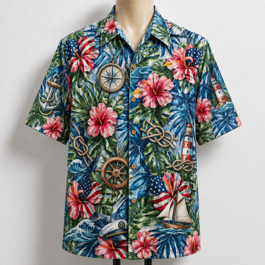 Sailing America 4th July 250 Years Anniversary Premium Unisex Hawaiian Shirt For Men and Women