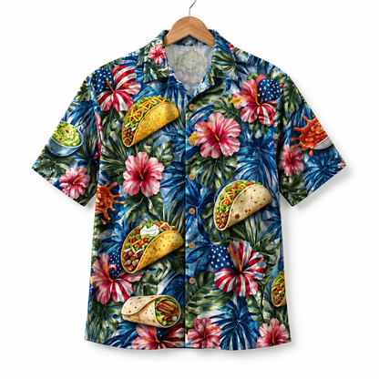 Tacos Lover America 4th July 250 Years Anniversary Premium Unisex Hawaiian Shirt For Men and Women