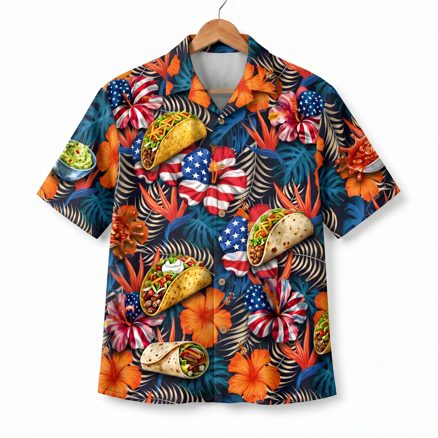 Tacos Lover America 4th July 250 Years Anniversary Premium Unisex Hawaiian Shirt For Men and Women