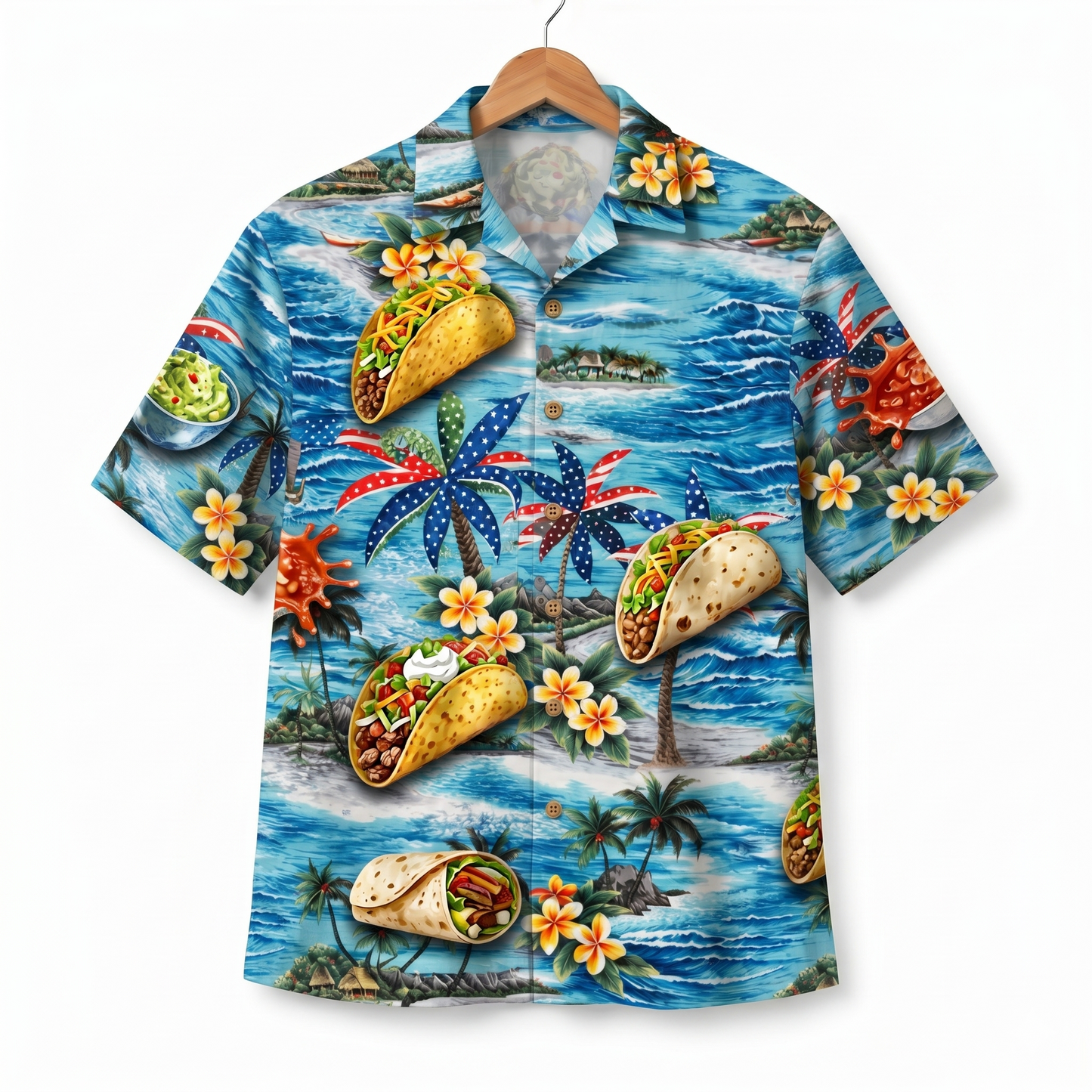 Tacos Lover America 4th July 250 Years Anniversary Premium Unisex Hawaiian Shirt For Men and Women