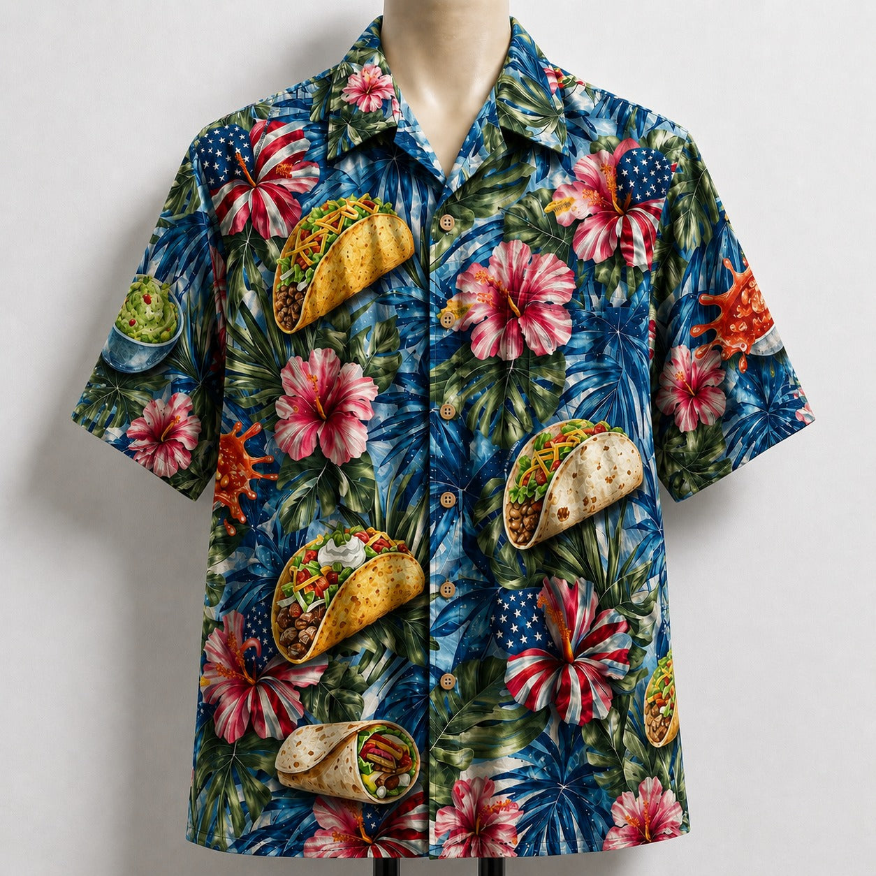 Tacos Lover America 4th July 250 Years Anniversary Premium Unisex Hawaiian Shirt For Men and Women
