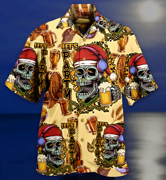 Skull Merry Xmas - Hawaiian Shirt 
