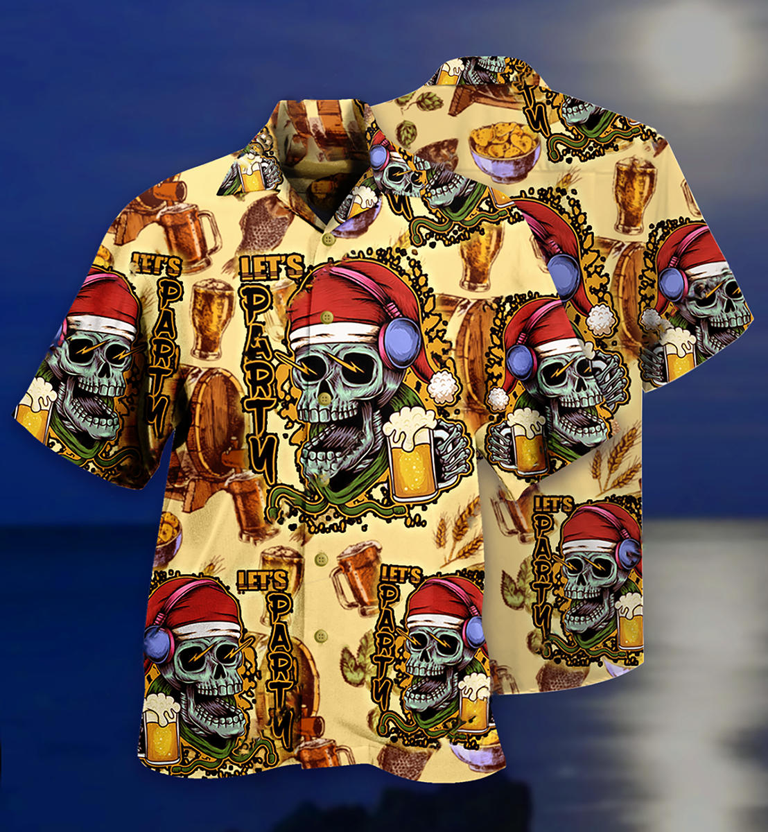 Skull Merry Xmas - Hawaiian Shirt 