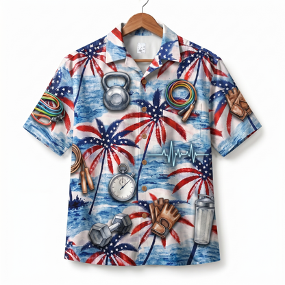 Fitness America 4th July 250 Years Anniversary Premium Unisex Hawaiian Shirt For Men and Women