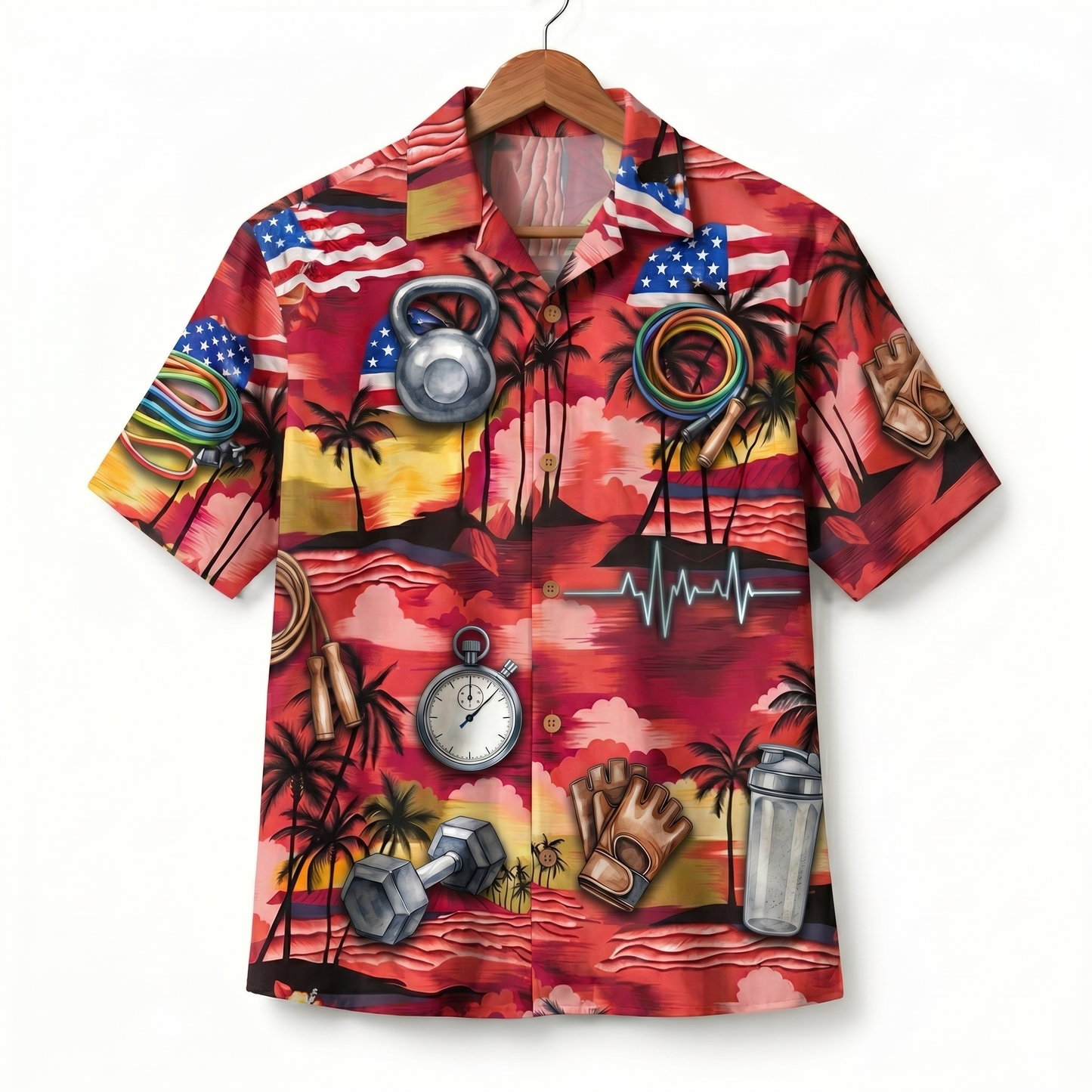 Fitness America 4th July 250 Years Anniversary Premium Unisex Hawaiian Shirt For Men and Women