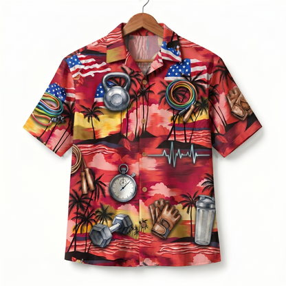 Fitness America 4th July 250 Years Anniversary Premium Unisex Hawaiian Shirt For Men and Women