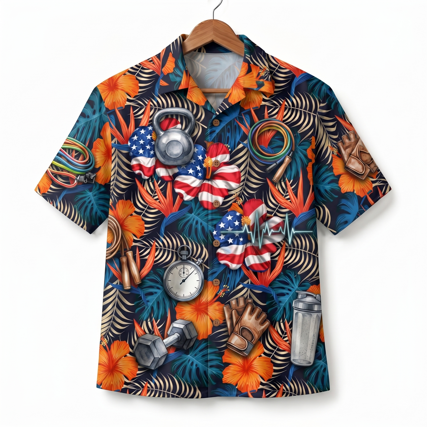 Fitness America 4th July 250 Years Anniversary Premium Unisex Hawaiian Shirt For Men and Women