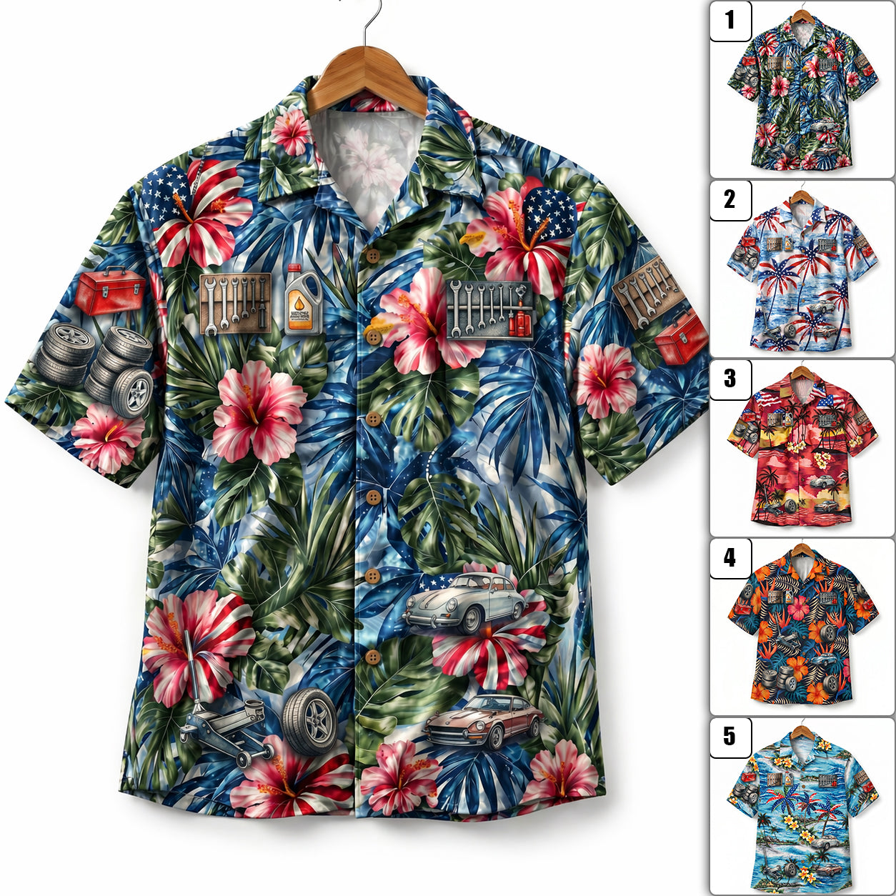 Garage Life America 4th July 250 Years Anniversary Premium Unisex Hawaiian Shirt For Men and Women