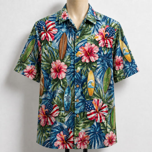 Surfing America 4th July 250 Years Anniversary Premium Unisex Hawaiian Shirt For Men and Women