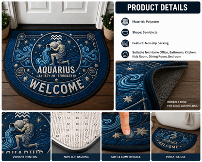 Gemini Zodiac Welcome Mat - Twin Astrology Celestial Welcome Doormat - 5to9vibe