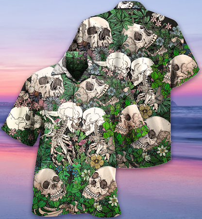 Skull Couple Kiss - Hawaiian Shirt 