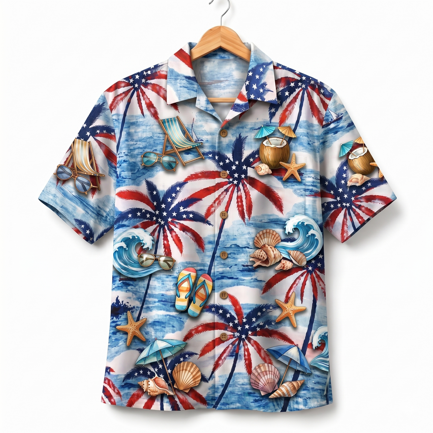 Beach Life America 4th July 250 Years Anniversary Premium Unisex Hawaiian Shirt For Men and Women