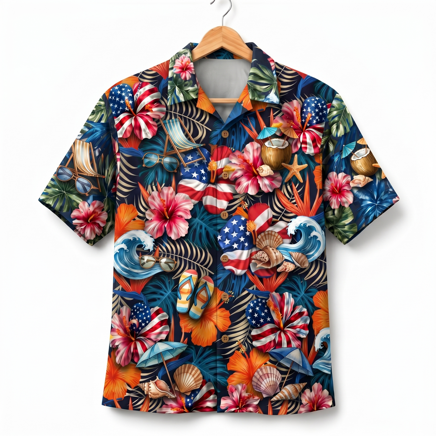 Beach Life America 4th July 250 Years Anniversary Premium Unisex Hawaiian Shirt For Men and Women