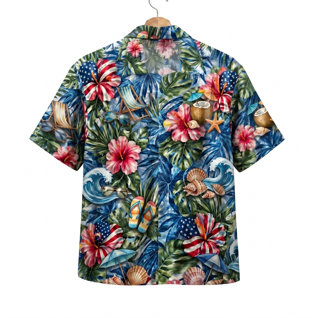 Beach Life America 4th July 250 Years Anniversary Premium Unisex Hawaiian Shirt For Men and Women