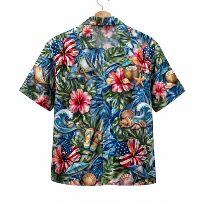 Beach Life America 4th July 250 Years Anniversary Premium Unisex Hawaiian Shirt For Men and Women