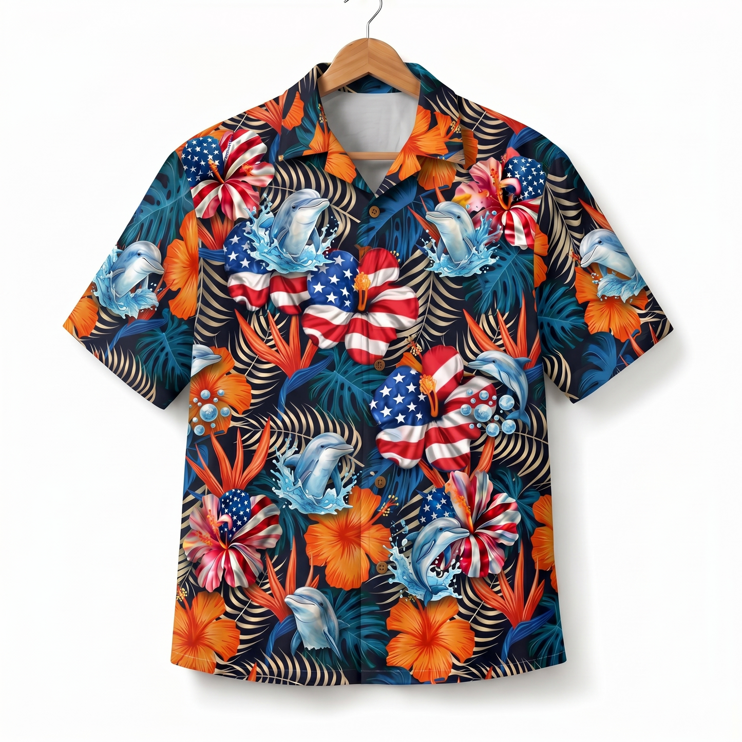 Dolphin America 4th July 250 Years Anniversary Premium Unisex Hawaiian Shirt For Men and Women