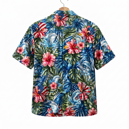 Dolphin America 4th July 250 Years Anniversary Premium Unisex Hawaiian Shirt For Men and Women