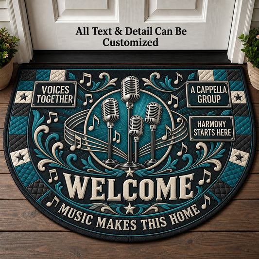 A Cappella Group Personalized Half Round Mat | 5To9Vibe
