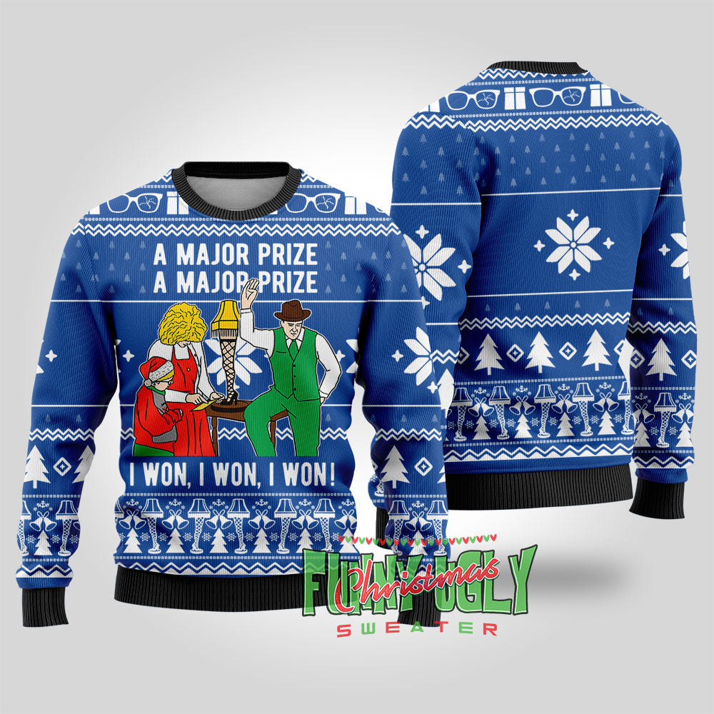 A Christmas Major Prize Funny Ugly Sweater Royal