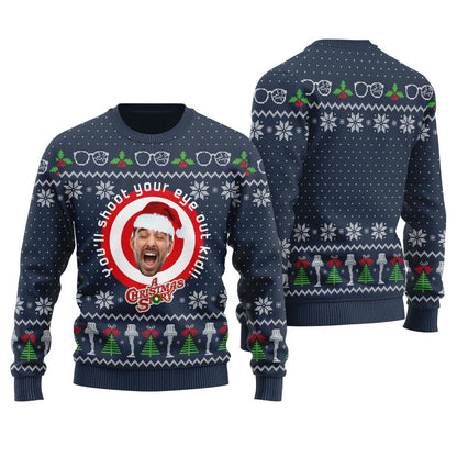 A Christmas Story Quotes Custom Face Women's Ugly Sweater
