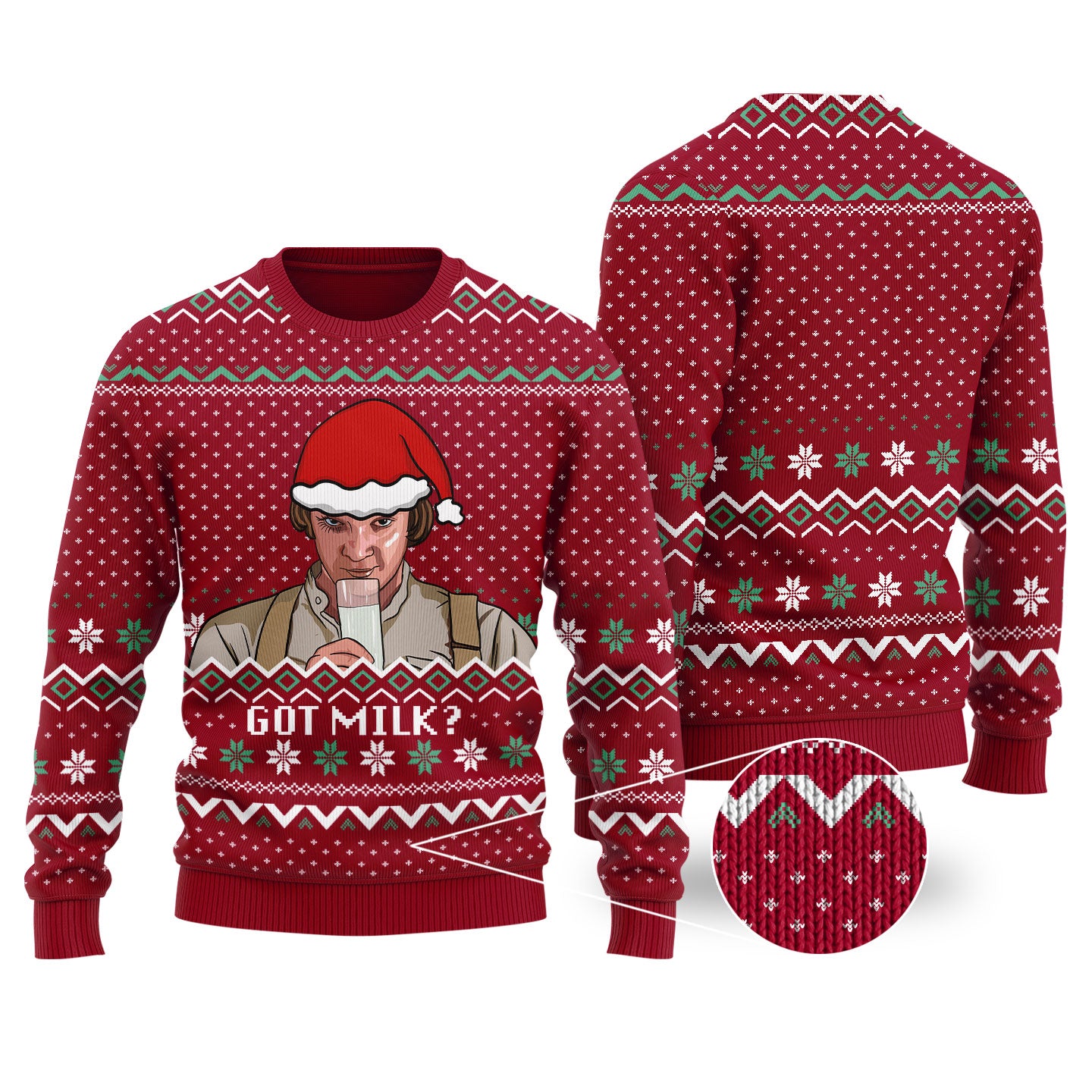 A Clockwork Orange Christmas Sweater Cardinal Red