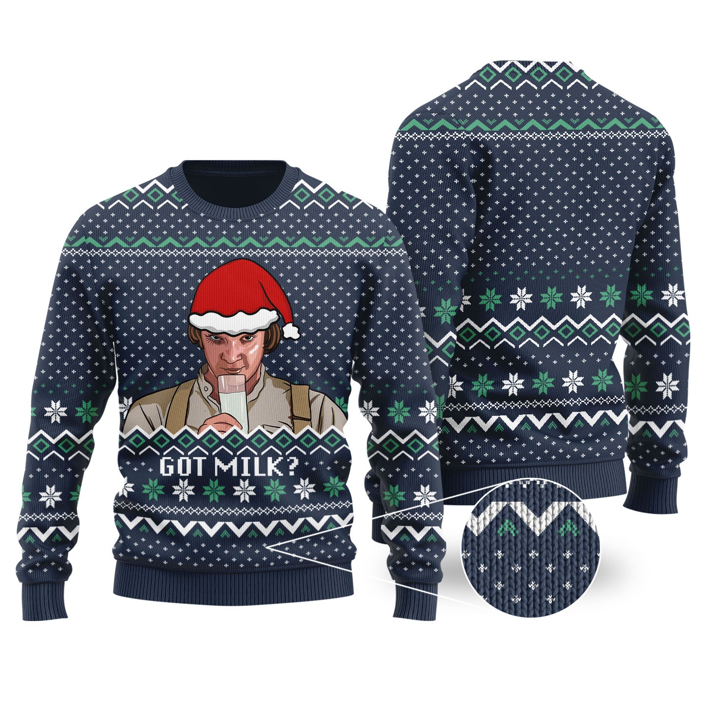 A Clockwork Orange Christmas Sweater Navy