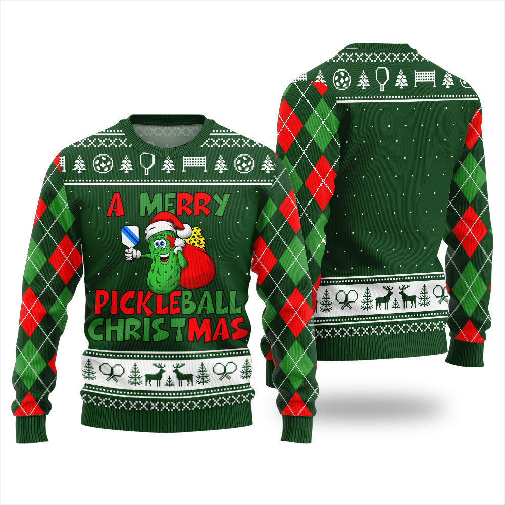 A Merry Pickleball Christmas Ugly Sweater