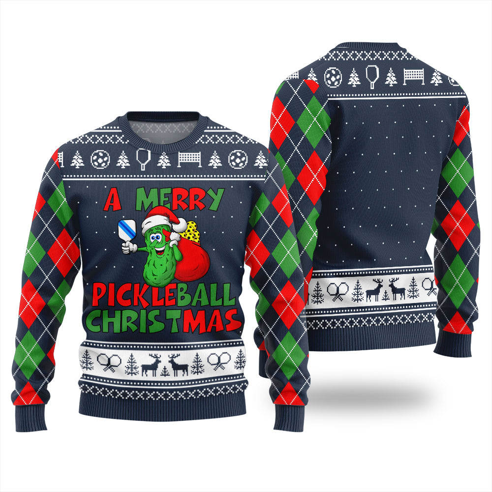 A Merry Pickleball Christmas Ugly Sweater