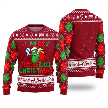 A Merry Pickleball Christmas Ugly Sweater