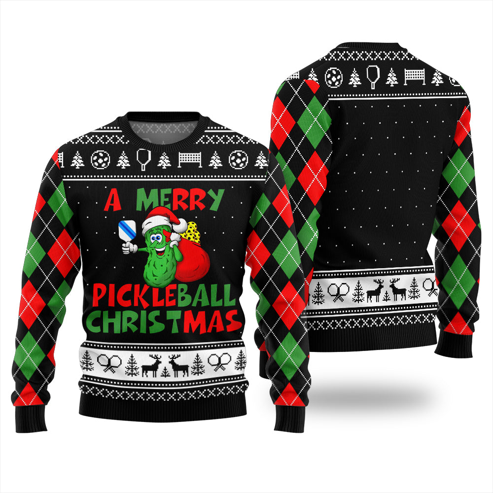 A Merry Pickleball Christmas Ugly Sweater