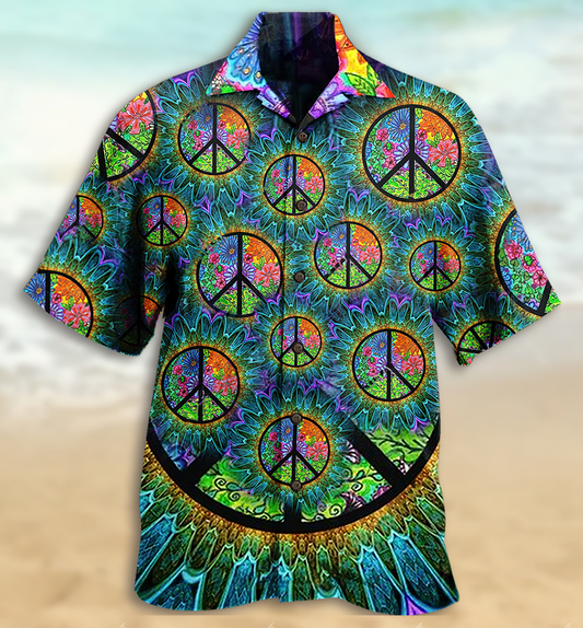 Hippie Peace Life Color - Hawaiian Shirt 