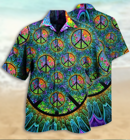 Hippie Peace Life Color - Hawaiian Shirt 