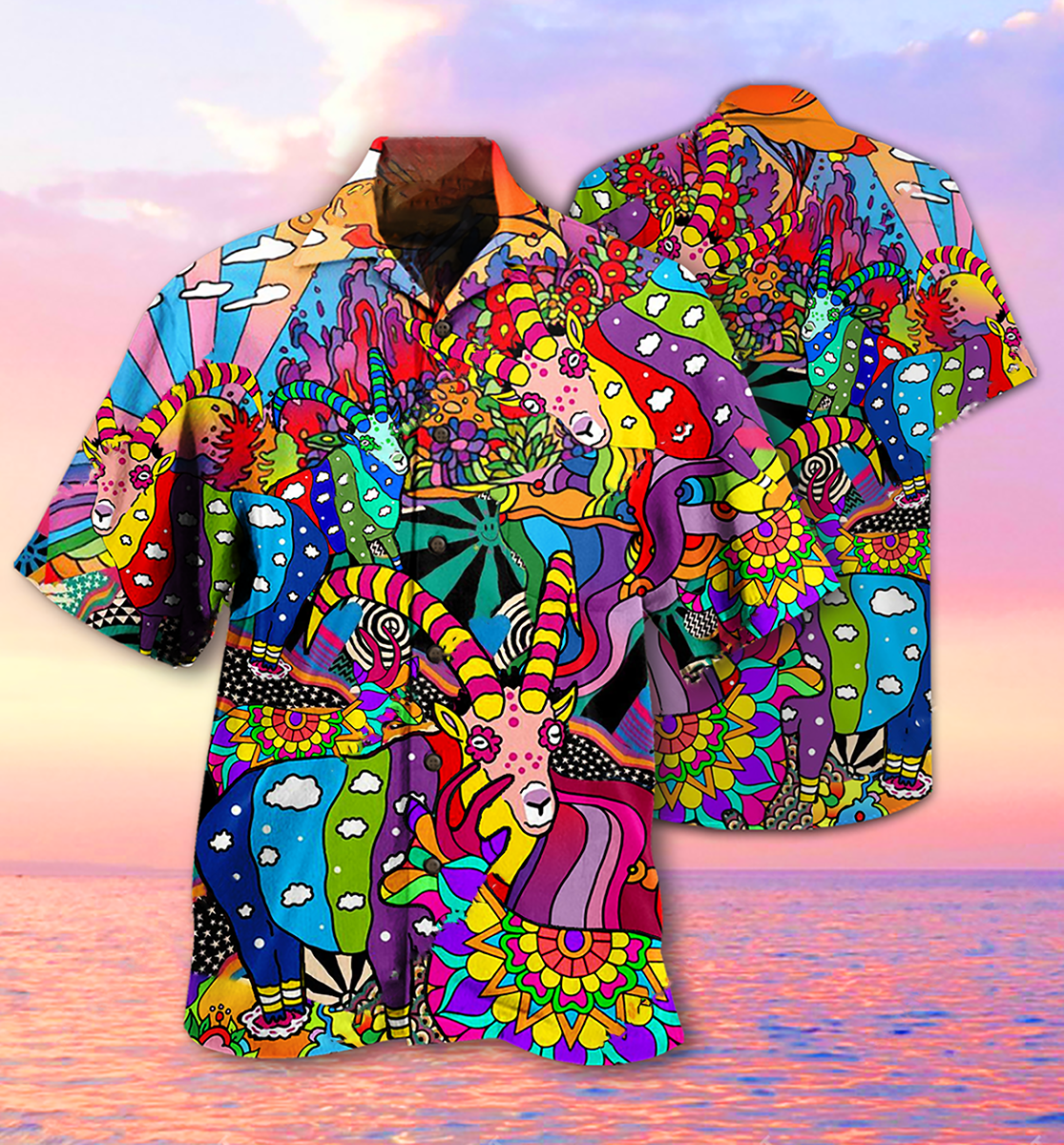 Hippie Deer Peace Love Life Color Amazing - Hawaiian Shirt 